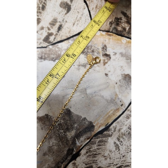 Phillip Bloch Woman's Necklace Shiny Gold-Tone Necklace 16" + 2" Extender Unique - Picture 7 of 7